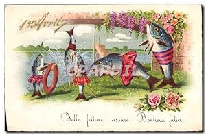 Seller image for Carte Postale Ancienne Belle friture assure Bonheur futur for sale by CPAPHIL