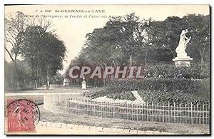 Bild des Verkufers fr Carte Postale Ancienne Saint Germain en Laye Statue de l'Ouragan et la Feuille et l'Alle des miroirs zum Verkauf von CPAPHIL