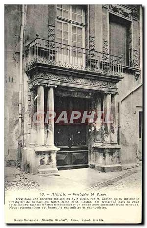 Imagen del vendedor de Carte Postale Ancienne Nimes Presbytere St Castor a la venta por CPAPHIL