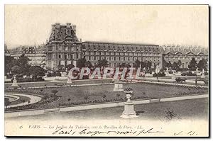 Bild des Verkufers fr Carte Postale Ancienne Paris les Jardins des Tuleries vers le Pavillon de Flore zum Verkauf von CPAPHIL