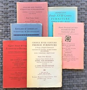 Group of Six (6) Auction Catalogs from Parke-Bernet Galleries, featuring Antique Furniture, Decor...