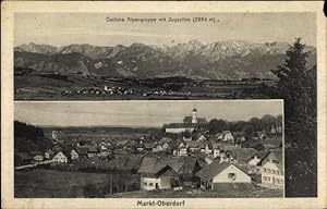 Bild des Verkufers fr Ansichtskarte / Postkarte Marktoberdorf im Ostallgu, stliche Alpengruppe mit Zugspitze zum Verkauf von akpool GmbH