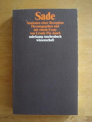 Imagen del vendedor de Sade - Stationen einer Rezeption a la venta por Antiquariat Birgit Gerl