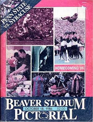 Image du vendeur pour Beaver Stadium Pictorial: Penn State vs. Syracuse University, October 18, 1986: Official Program mis en vente par Dorley House Books, Inc.