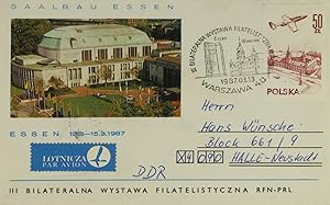 Dekorativer Ersttagsbrief Briefmarkenausstellung Polen-BRD 13.3.-15.3.1987 (Essen-Warschau),