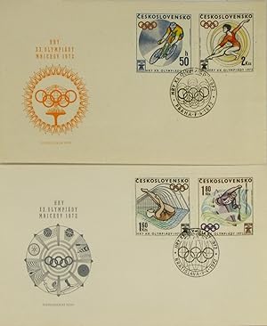 2 x Dekorativer Ersttagsbrief Olympische Sommerspiele 1972 München (CSSR),