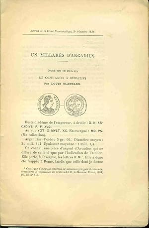 Seller image for Un millars d'Arcadus Etude sur le millars de Constantin  Hraclivs for sale by dansmongarage
