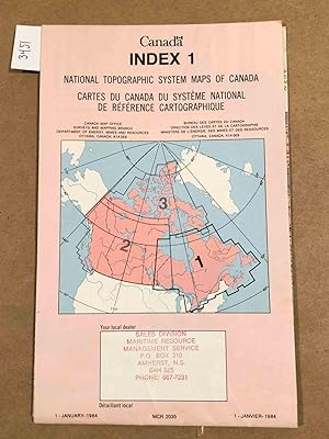 Image du vendeur pour Index to Topographic Sysyem Maps of Canada 1984 Index 1- Eastern Canada mis en vente par Carydale Books