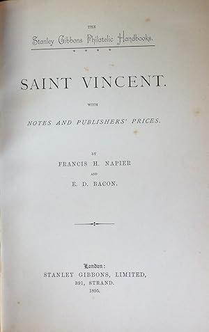 Imagen del vendedor de Saint Vincent with Notes and Publishers' Prices a la venta por R.W. Forder