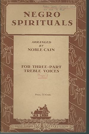 Seller image for Negro Spirituals, for Three-Part Treble Voices for sale by MyLibraryMarket