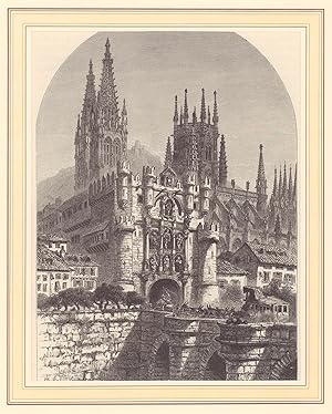 Seller image for Puerta de Santa Maria Burgos. Holzstich um 1880. Feinpapier, Blattgrösse: 28 x 21 cm. for sale by ANTIQUARIAT Franke BRUDDENBOOKS