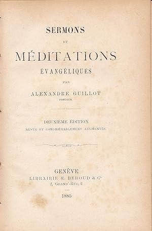 Sermons et méditations évangéliques