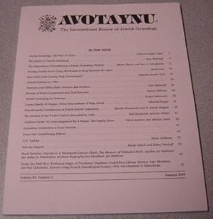 Immagine del venditore per Avotaynu: The International Review Of Jewish Genealogy, Volume XX, Number 2, Summer 2004 venduto da Books of Paradise