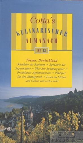 Seller image for Cotta's kulinarischer Almanach No. 13 Deutschland for sale by Leipziger Antiquariat