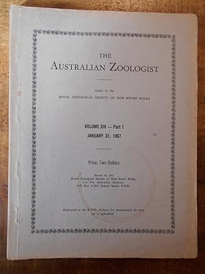 THE AUSTRALIAN ZOOLOGIST: Volume XIV-Part 1: January 31, 1967