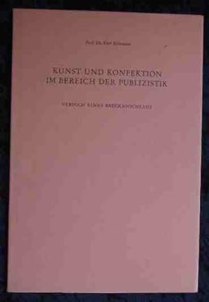 Seller image for Kunst und Konfektion im Bereich der Publizistik. for sale by Roland Antiquariat UG haftungsbeschrnkt