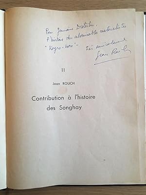 Contribution à l'histoire des Songhay [Mémoires de l'Institut français d'Afrique Noire Dakar n° 29]