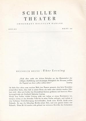 Image du vendeur pour Minna von Barnhelm. Spielzeit 1961 - 1962, Heft 64. Inszenierung: Boleslaw Barlog, mit u. a.: Wilhelm Borchert, Eva-Katharina Schultz, Paul Wagner, Heidemarie Theobald, Eva Lissa, Lutz Kloss. mis en vente par Antiquariat Carl Wegner