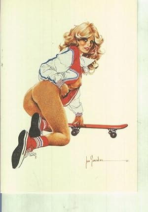 Seller image for Postal 000480: Chicas y Deportes de Pepe Gonzalez modelo 1: Skate for sale by EL BOLETIN