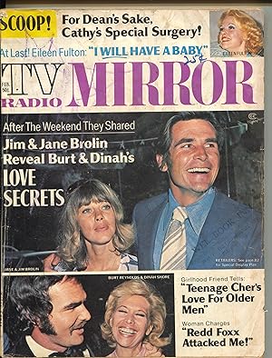 Immagine del venditore per TTV Radio Mirror-James Brolin-Burt Reynolds-Redd Foxx-Feb-1974 venduto da DTA Collectibles