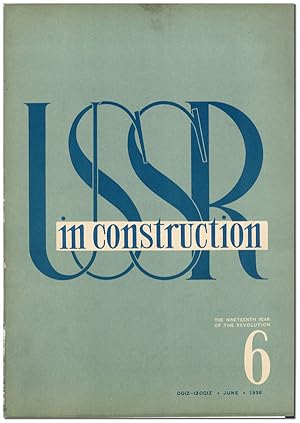 Imagen del vendedor de USSR in Construction. 1936, No.6 (June) a la venta por Lorne Bair Rare Books, ABAA
