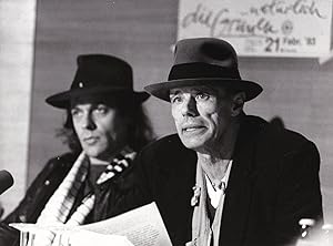 Original photograph of Joseph Beuys and Udo Lindenberg, 1983