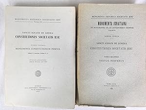 Seller image for Constitutiones Societatis Iesu. Tomus Primus-Secundus. (Monumenta Historica Societatis Iesu). Roma for sale by Far Eastern Booksellers / Kyokuto Shoten