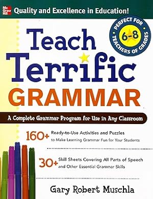 Seller image for Teach Terrific Grammar, Grades 6-8 (Paperback or Softback) for sale by BargainBookStores