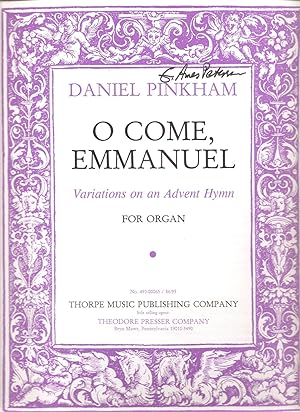 O Come, Emmanuel Variations on an Advent Hymn for Organ