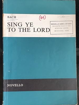Immagine del venditore per Sing Ye To The Lord (Singet Dem Herrn) motet for unaccompanied double choir venduto da Shore Books