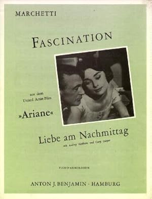 Fascination aus dem United Artiist-Film "Ariane". Liebe am Nachmittag mit Audrey Hepburn und Gary...