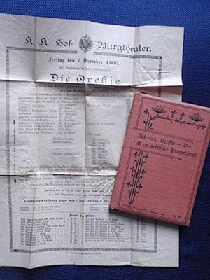 Bild des Verkufers fr Orestie. Agamemnon. - Das Totenoper. Die Eumeniden. Tragdien-Trilogie. Sowie: Der gefesselte Prometheus - Ein Trauerspiel zum Verkauf von Antiquariat Klabund Wien