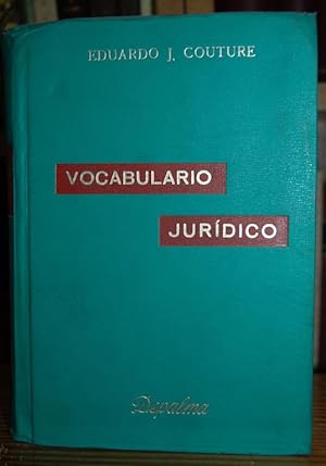 Seller image for VOCABULARIO JURIDICO. Con especial referencia al derecho procesal positivo vigente uruguayo for sale by Fbula Libros (Librera Jimnez-Bravo)