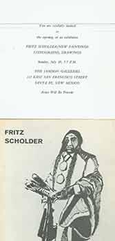 Imagen del vendedor de Fritz Scholder: New Paintings, Lithographs, Drawings. (Catalog of an exhibition organized by the Jamison Galleries, Santa Fe, New Mexico, July 29 through August 11, 1973). a la venta por Wittenborn Art Books