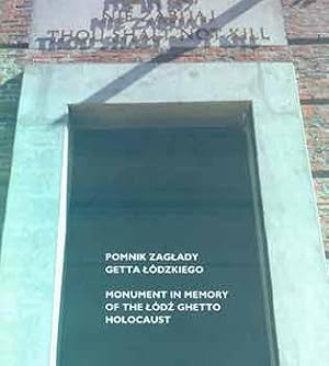 Pomnik Zaglady Getta Lodzkiego / Monument in Memory of the Lodz Ghetto Holocaust.