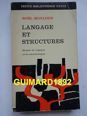 Imagen del vendedor de Langage et structure a la venta por Librairie Michel Giraud