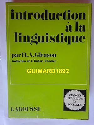 Image du vendeur pour Introduction  la linguistique mis en vente par Librairie Michel Giraud