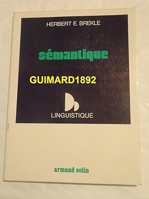 Image du vendeur pour Smantique mis en vente par Librairie Michel Giraud