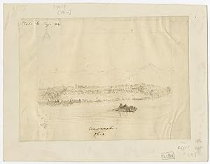 Seller image for PEN AND INK ILLUSTRATION OF A RIVER SCENE IN CINCINNATI] for sale by William Reese Company - Americana