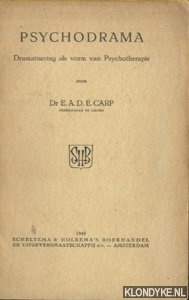 Bild des Verkufers fr Psychodrama, dramatisering als vorm van psychotherapie zum Verkauf von Klondyke