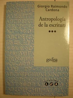 Seller image for Antropologa de la escritura for sale by Librera Antonio Azorn