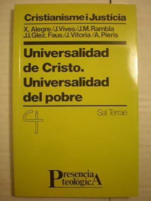 Seller image for Universalidad de Cristo. Universalidad del pobre. Aportacin al dilogo interreligioso for sale by Librera Antonio Azorn