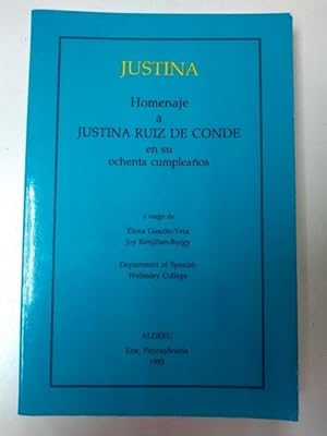 Seller image for Homenaje a Justina Ruiz de Conde en su ochenta cumpleaos for sale by Libros Ambig