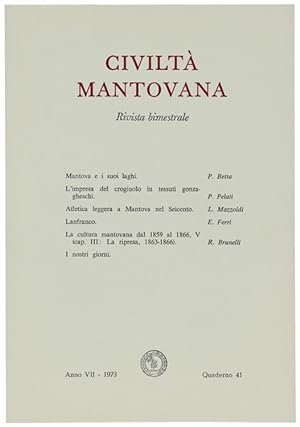 CIVILTA' MANTOVANA. Anno VII - 1973 Quaderno 41.: