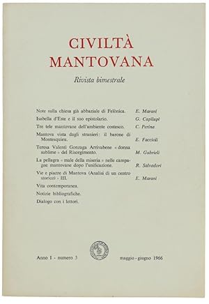 CIVILTA' MANTOVANA. Anno I - 1966. Quaderno 3.: