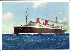 Künstler Ansichtskarte / Postkarte Dampfschiff Columbus, Norddeutscher Lloyd Bremen