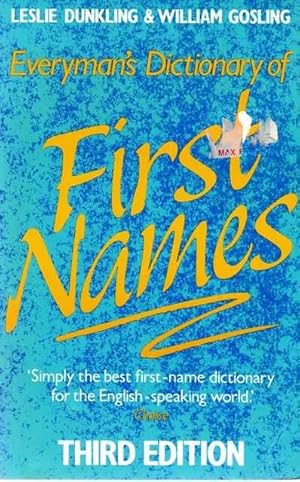 Seller image for Everyman's Dictionary of First Names for sale by Leura Books