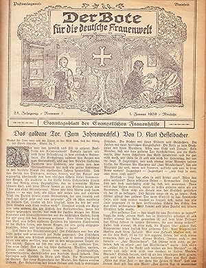 Der Bote für die deutsche Frauenwelt. Sonntagsblatt der Evangelischen Frauenhilfe. Jahrgang 1928 ...