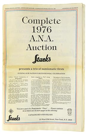 COMPLETE 1976 A.N.A. AUCTION