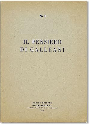 Seller image for Il Pensiero di Galleani for sale by Lorne Bair Rare Books, ABAA